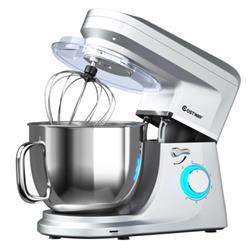 Picture of Total Tactic EP24791US-SL 7.5 qt. 660W 6-Speed Tilt-Head Stand Mixer with Dough Hook Beater&#44; Silver
