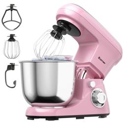 Picture of Total Tactic EP24831PI 5.3 qt. Stand Kitchen Food Mixer 6-Speed with Dough Hook Beater&#44; Pink