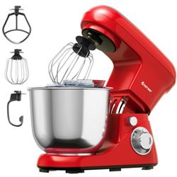 Picture of Total Tactic EP24831RE 5.3 qt. Stand Kitchen Food Mixer 6-Speed with Dough Hook Beater, Red