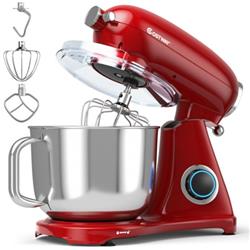 Picture of Total Tactic EP24897US-RE 7 qt. 800W 6-Speed Electric Tilt-Head Food Stand Mixer&#44; Red