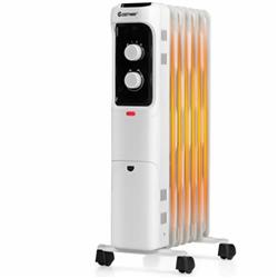 Picture of Total Tactic EP24919US-WH 1500W Oil Filled Portable Radiator Space Heater with Adjustable Thermostat, White