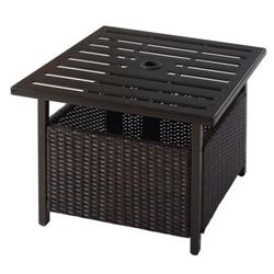 HW66109 Outdoor Patio Rattan Wicker Steel Side Deck Table