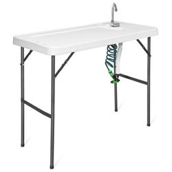 HW66135 Folding Cleaning Sink Faucet Cutting Camping Table with Sprayer