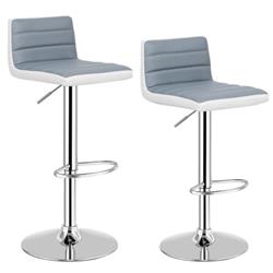 Picture of Total Tactic HW66261 Adjustable Height Barstool with PU Leather - Set of 2