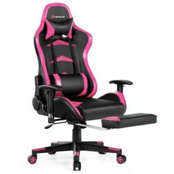 Picture of Total Tactic HW66330PI Massage Gaming Chair with Footrest, Pink