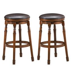 Picture of Total Tactic HW66564 29 in. Swivel Leather Padded Dining Bar Stool - Set of 2