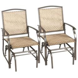 OP3906-2 Patio Swing Single Rocking Seating Glider Chair - 2 Piece