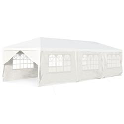 OP3936WH 10 x 30 ft. Outdoor Canopy Tent with Side walls, White