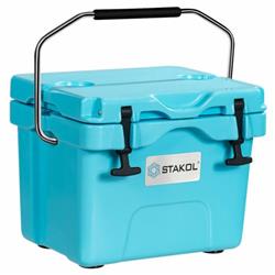 Picture of Total Tactic OP70036BL 16 qt. 24-Can Capacity Portable Insulated Ice Cooler with 2 Cup Holders, Blue