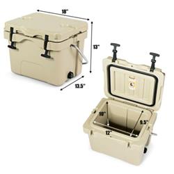 Picture of Total Tactic OP70036CF 16 qt. 24-Can Capacity Portable Insulated Ice Cooler with 2 Cup Holders