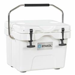 Picture of Total Tactic OP70036WH 16 qt. 24-Can Capacity Portable Insulated Ice Cooler with 2 Cup Holders, White