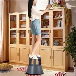 HW58609 330 lbs Step Stool with Non-Slip Rubber Platform, Gray