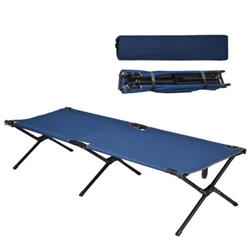 OP70269BL Adults Kids Folding Camping Cot, Blue