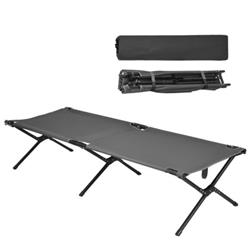 OP70269GR Adults Kids Folding Camping Cot, Gray