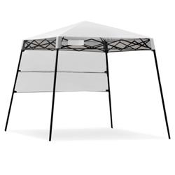 OP70298WH 7 x 7 ft. Sland Adjustable Portable Canopy Tent with Backpack, White