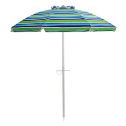OP70314GN 6.5 ft. Beach Umbrella with Sun Shade & Carry Bag without Weight Base, Green