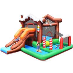 OP70396 Kids Inflatable Bounce House Jumping Castle Slide Climber Bouncer without Blower -  Total Tactic