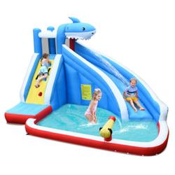 OP70399 Inflatable Water Slide Shark Bounce House Castle without Blower