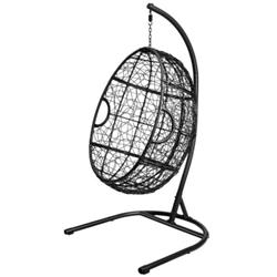 OP70424GRPlus Hanging Cushioned Hammock Chair with Stand, Gray