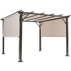OP70483BE 16 x 4 ft. Universal Replacement Canopy for Pergola Structure Sun Awning, Beige - 2 Piece