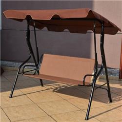 OP70491CF 3-Seat Patio Canopy Swing, Brown