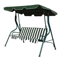 3-Seat Patio Canopy Swing, Green