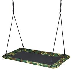 OP70630AG 60 x 32 in. Platform Tree Swing Outdoor with 2 Hanging Strap, Camouflage