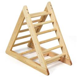 TY327398 Wooden Climbing Pikler Triangle Ladder for Toddler Step Training