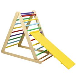 TY327400CL Foldable Wooden Climbing Triangle Indoor Home Climber Ladder