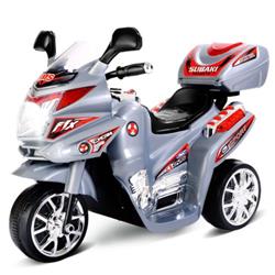 TY327423GR 20-Day Presell 3-Wheel Kids Ride-On Motorcycle 6V Battery Powered Electric Toys Power Bicyle, Gray -  Total Tactic