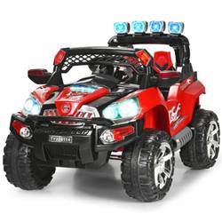 TY327424RE 12V Kids Ride On SUV Car Toys with Remote Control LED Lights