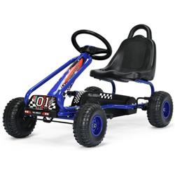 TY327797BL 4-Wheel Pedal Powered Ride On Toys with Adjustable Seat, Blue