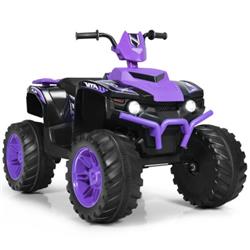 TY327798ZS 12V Kids Electric 4-Wheeler ATV Quad Ride On Car Toys with LED Lights, Purple -  Total Tactic