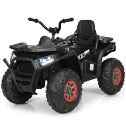 TY327802BKPlus 12V Kids Electric 4-Wheeler ATV Quad Toys with MP3 & LED Lights, Black