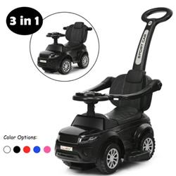 Picture of Total Tactic TY327904BK 3-in-1 Honey Joy Ride on Push Car Toddler Stroller Sliding Car with Music, Black