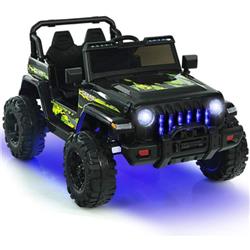 TY328019BK 12V Kids Ride-On Jeep Car with 2.4G Remote Control, Black