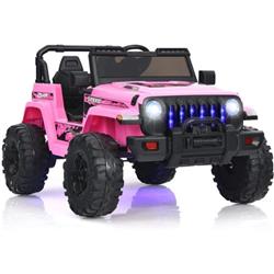 TY328019PI 12V Kids Ride-On Jeep Car with 2.4G Remote Control, Pink