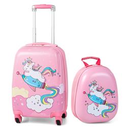 Picture of Costway BN10006 18 in. Kids Luggage Set with Backpack - 2 Piece