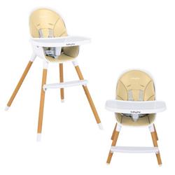 AD10016BE 4-in-1 Convertible Baby Infant Feeding High Chair with Adjustable Tray, Beige -  Costway