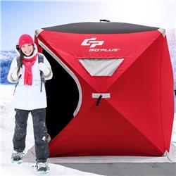 OP3429 3-Person Portable Pop-Up Ice Shelter Fishing Tent with Bag, Red -  Total Tactic
