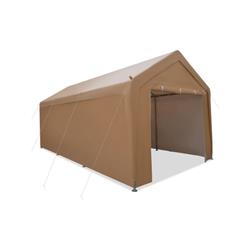 AW10019 10 x 20 ft. Portable Garage Tent Carport with Galvanized Steel Frame with Sidewall