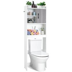 BA7822 4-Tier Space-Saving Toilet Sorage Cabinet with Open Shelves