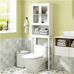 BA7861WH Over the Toilet Bathroom Storage Cabinet with Adjustable Shelf, White