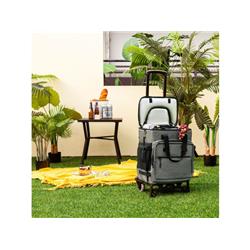 Picture of Costway BU10008GR 50-Can Large Leakproof Rolling Cooler with Detachable Bottom Plate&#44; Gray