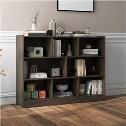 CB10403GR 3-Tier Open Bookcase 8-Cube Floor Standing Storage Shelves Display Cabinet, Gray
