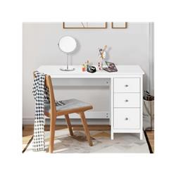 CB10414WH 3-Drawer Home Office Study Computer Desk with Spacious Desktop, White