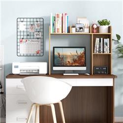 CB10471NA 3-Tier Multipurpose Desk Bookshelf with 4 Shelves, Natural
