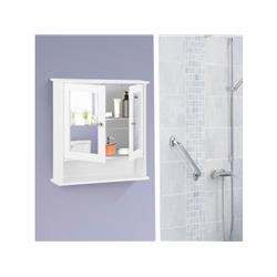 Picture of Costway BA7396 Bathroom Wall Cabinet with Double Mirror Door