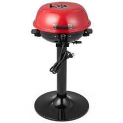 EP24757US-RE 1600W Electric BBQ Grill with Removable Non-Stick Warming Rack, Red