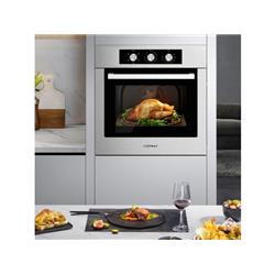 Picture of Costway FP10040US-SL 2.47 cu ft. Single Wall Oven with 5 Cooking Mode&#44; Silver - 24 in.